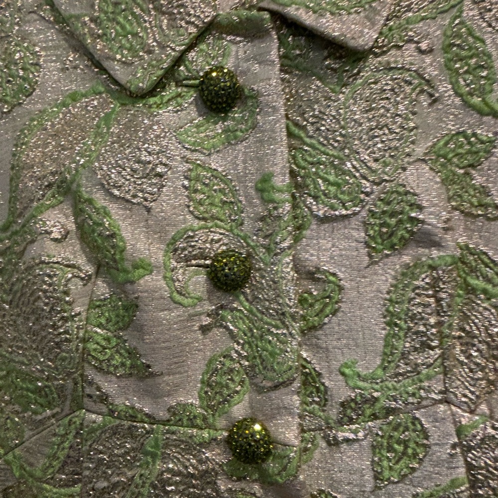 Incredible Vintage 50’s, 60’s Metallic Brocade Dress and Coat Set - Picture 14 of 16